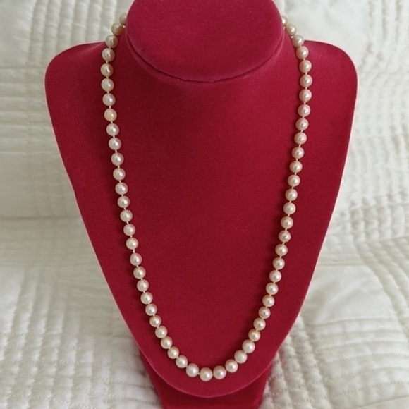 14k real freshwater‎ pearls necklace - Picture 1 of 8